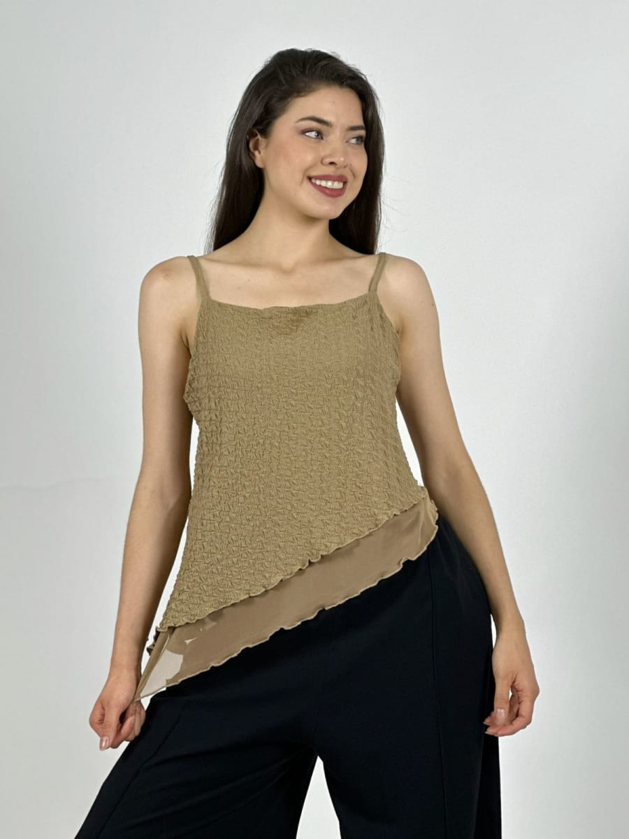Polera Top con Relieves A1-102