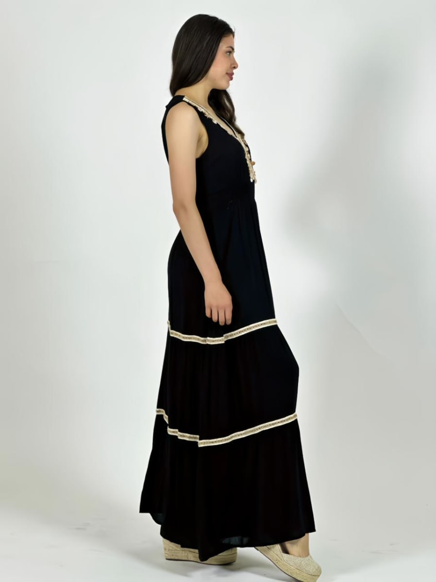 Vestido Bambula Boho Estrellas y Conchas A1-367