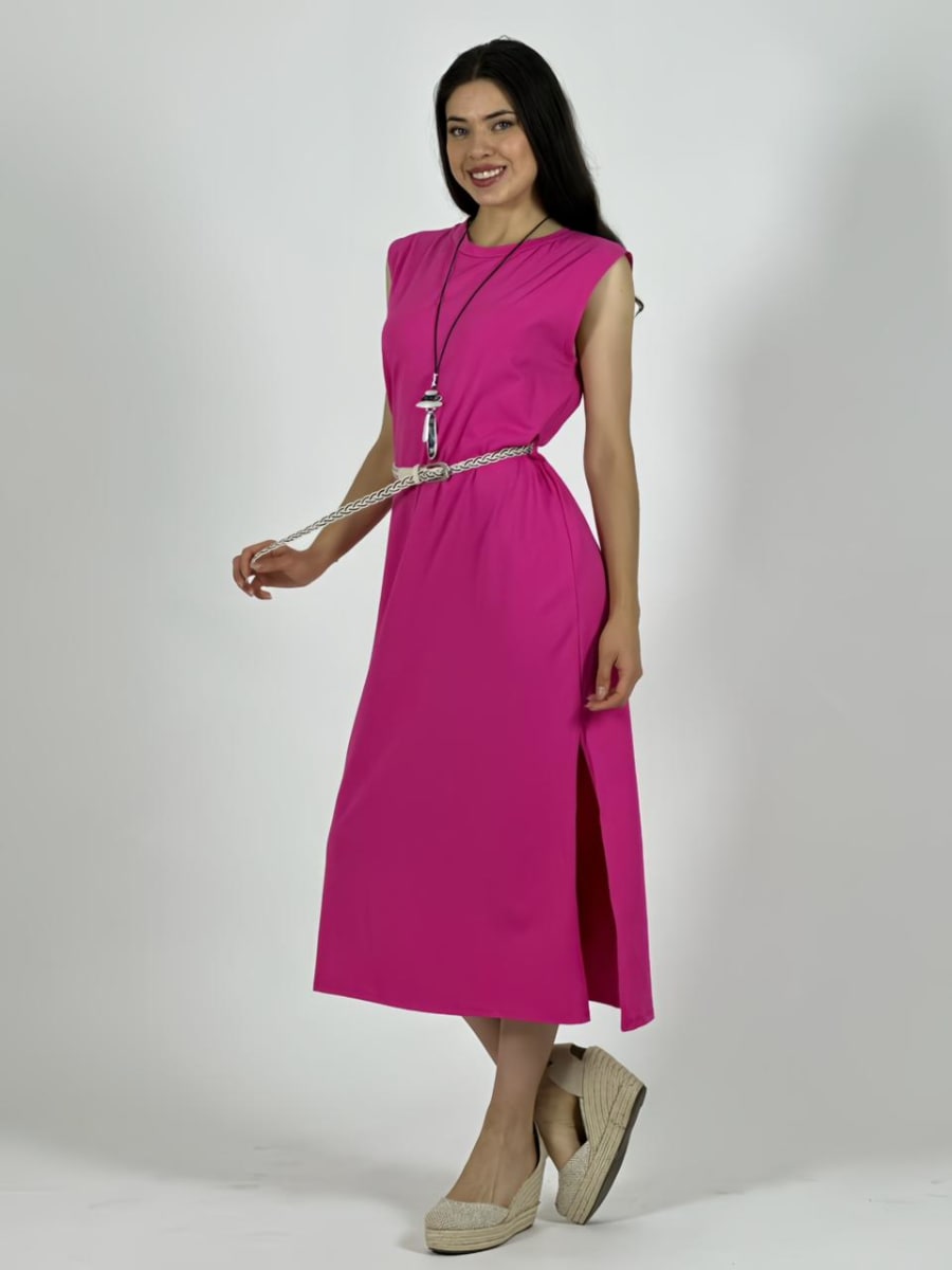 Vestido Algodon con Cinturon A3-826