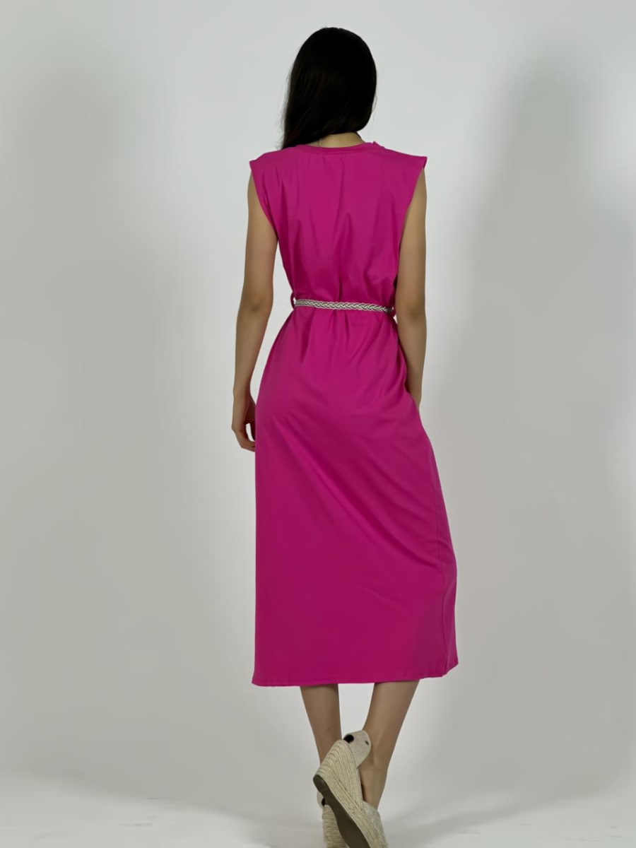 Vestido Algodon con Cinturon A3-827
