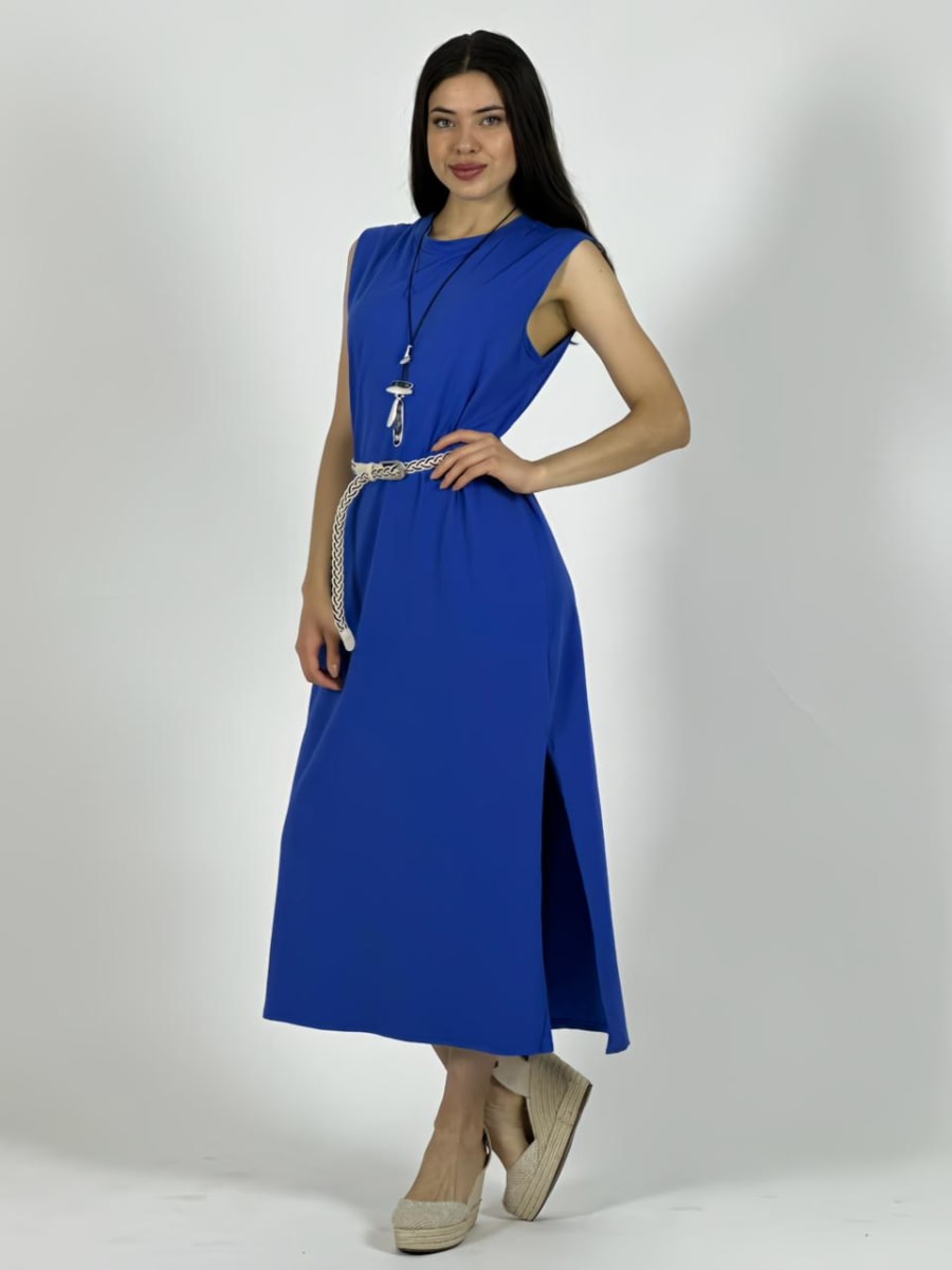 Vestido Algodon con Cinturon A3-8212