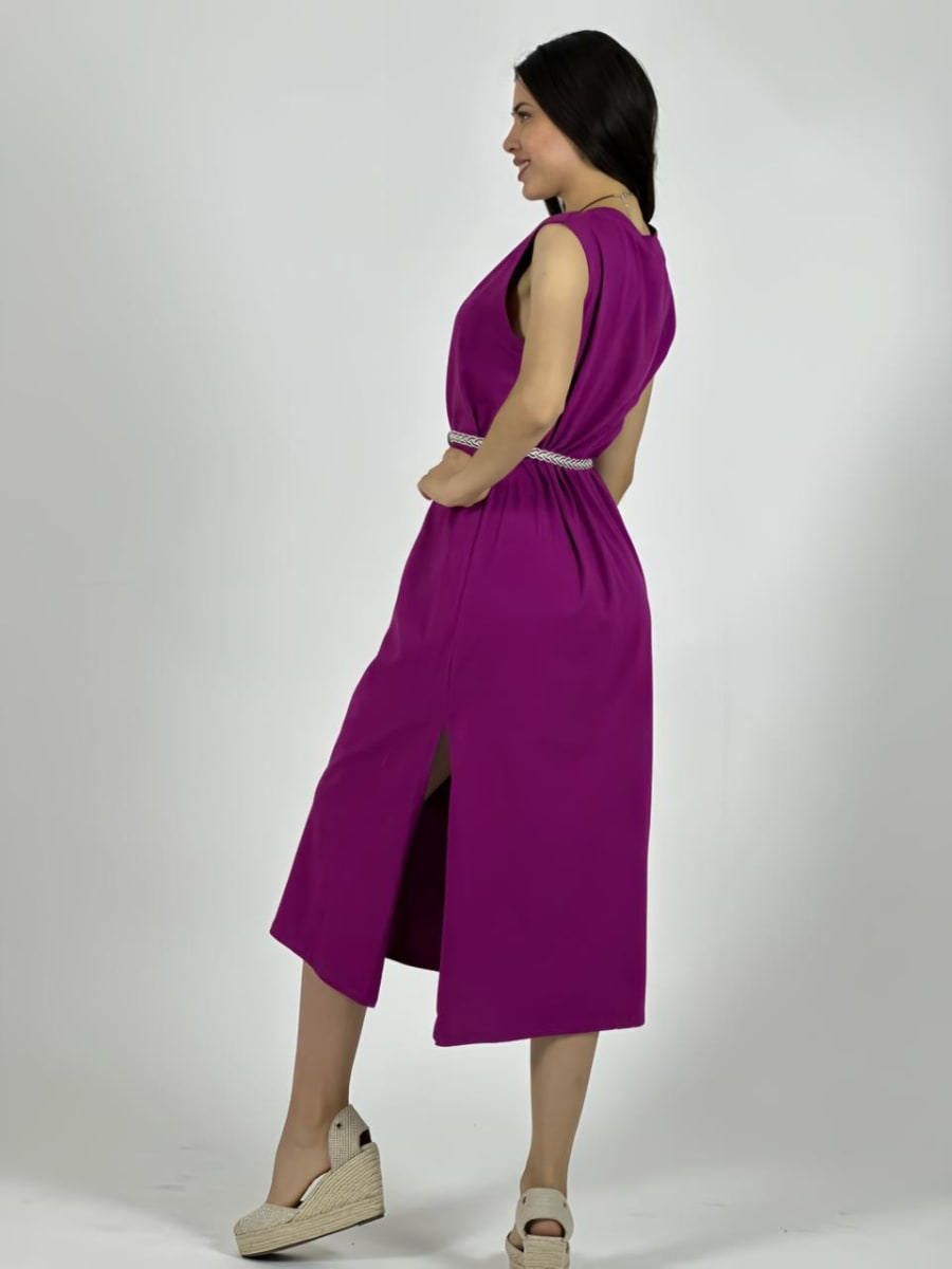 Vestido Algodon con Cinturon A3-8219