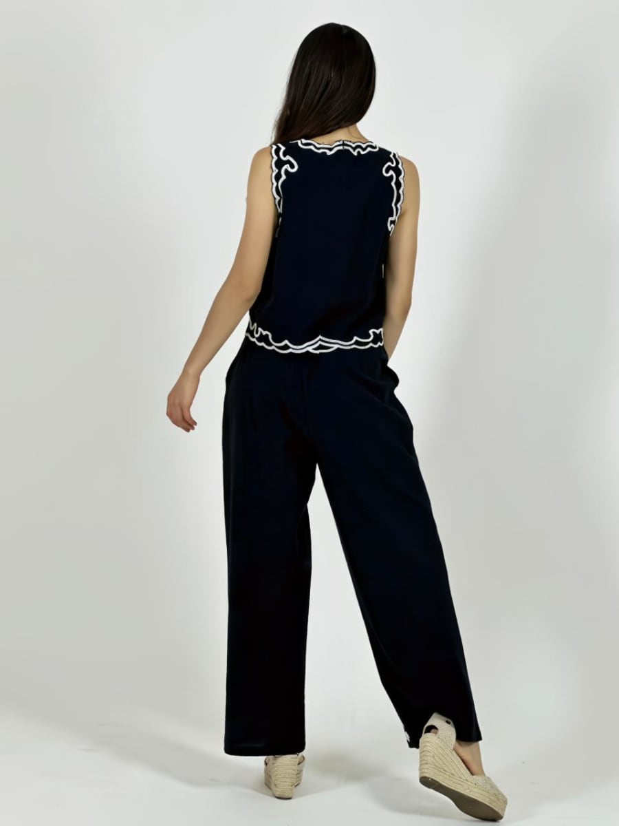 Conjunto de Lino Bordado A3-668
