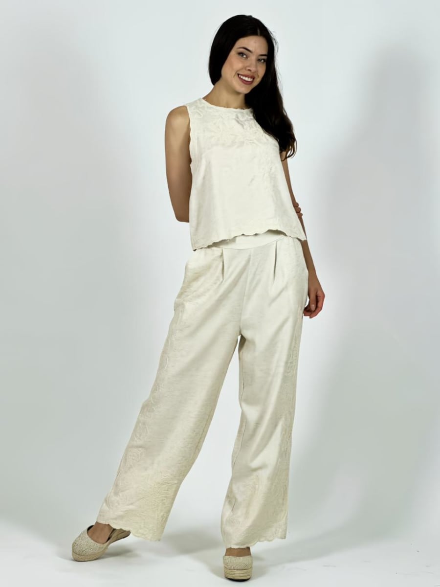 Conjunto de Lino Bordado A1-77