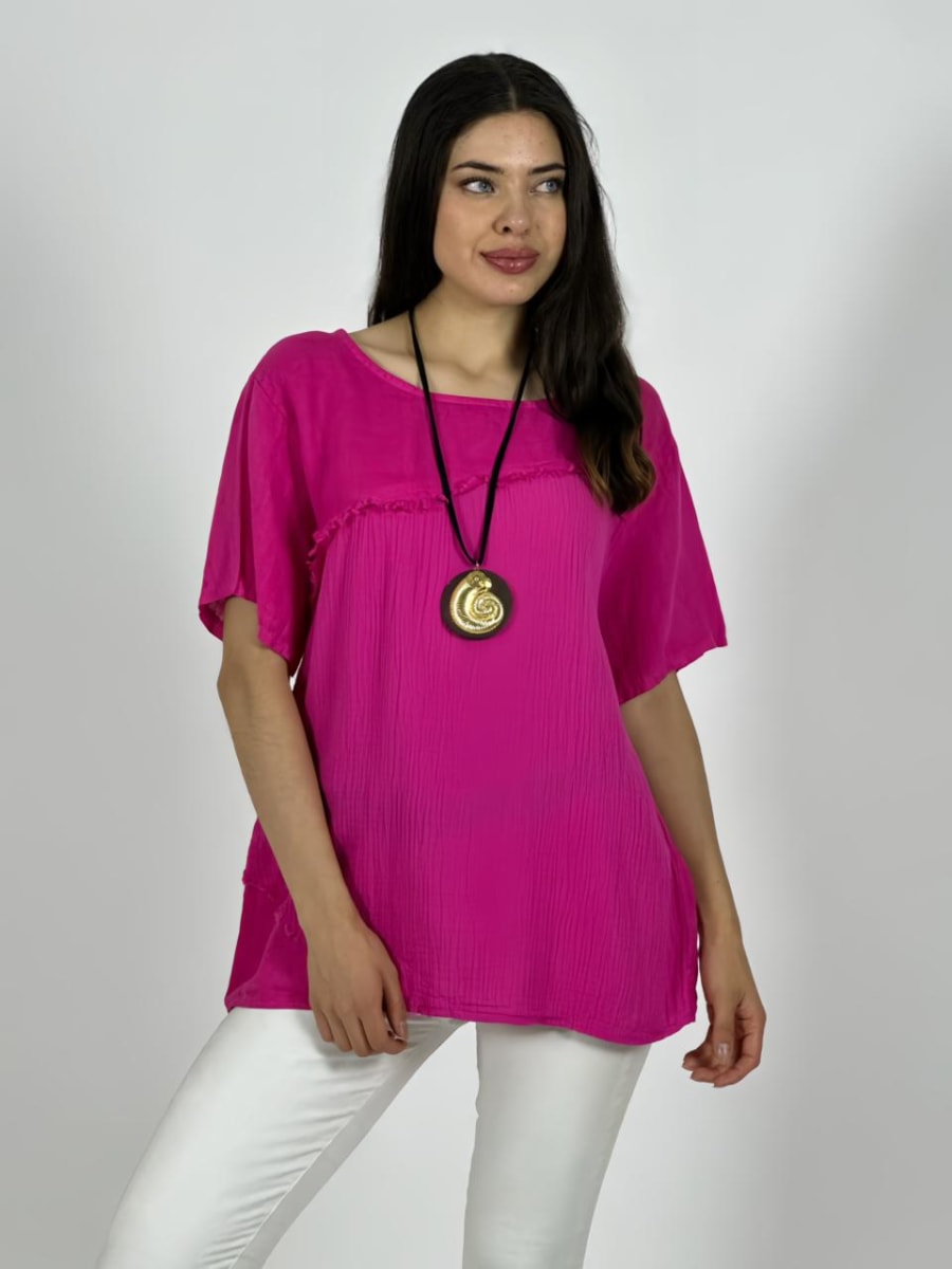 Polera Italiana Lino Costura Cruzada A1-235
