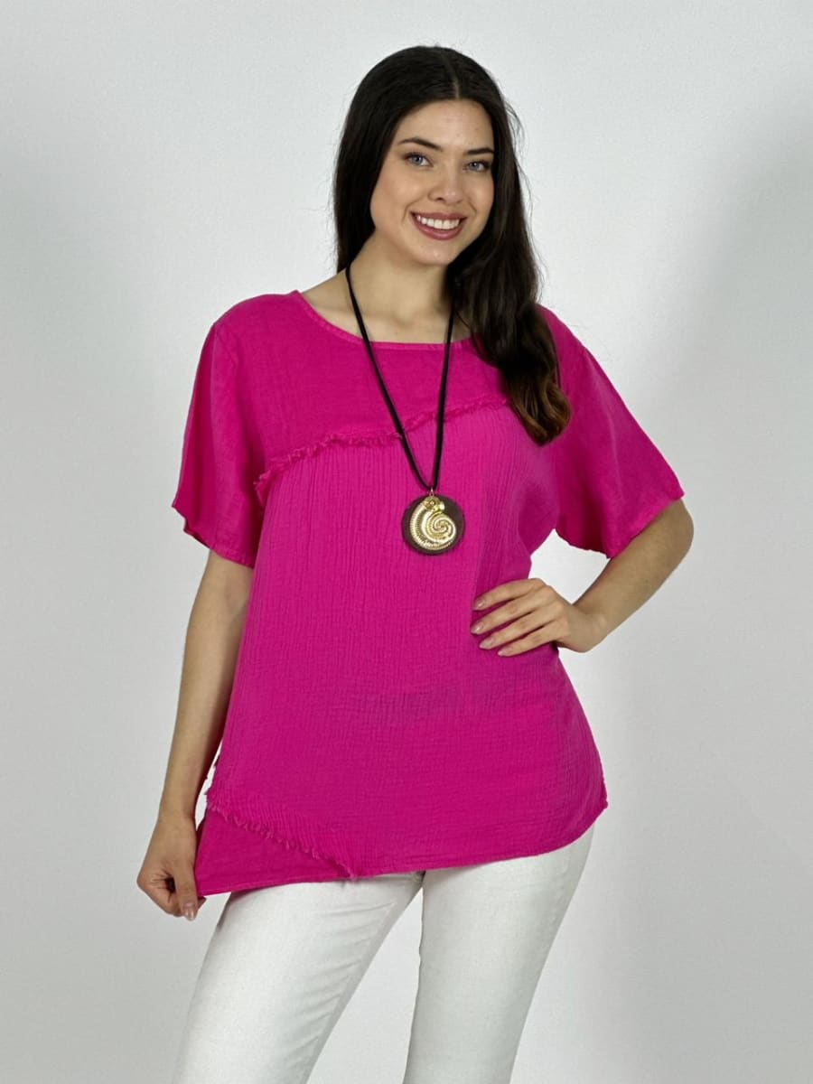 Polera Italiana Lino Costura Cruzada A1-237