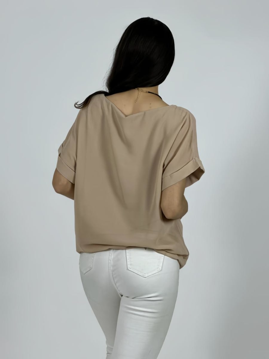 Blusa con Gaza Forrada Anudada A1-124