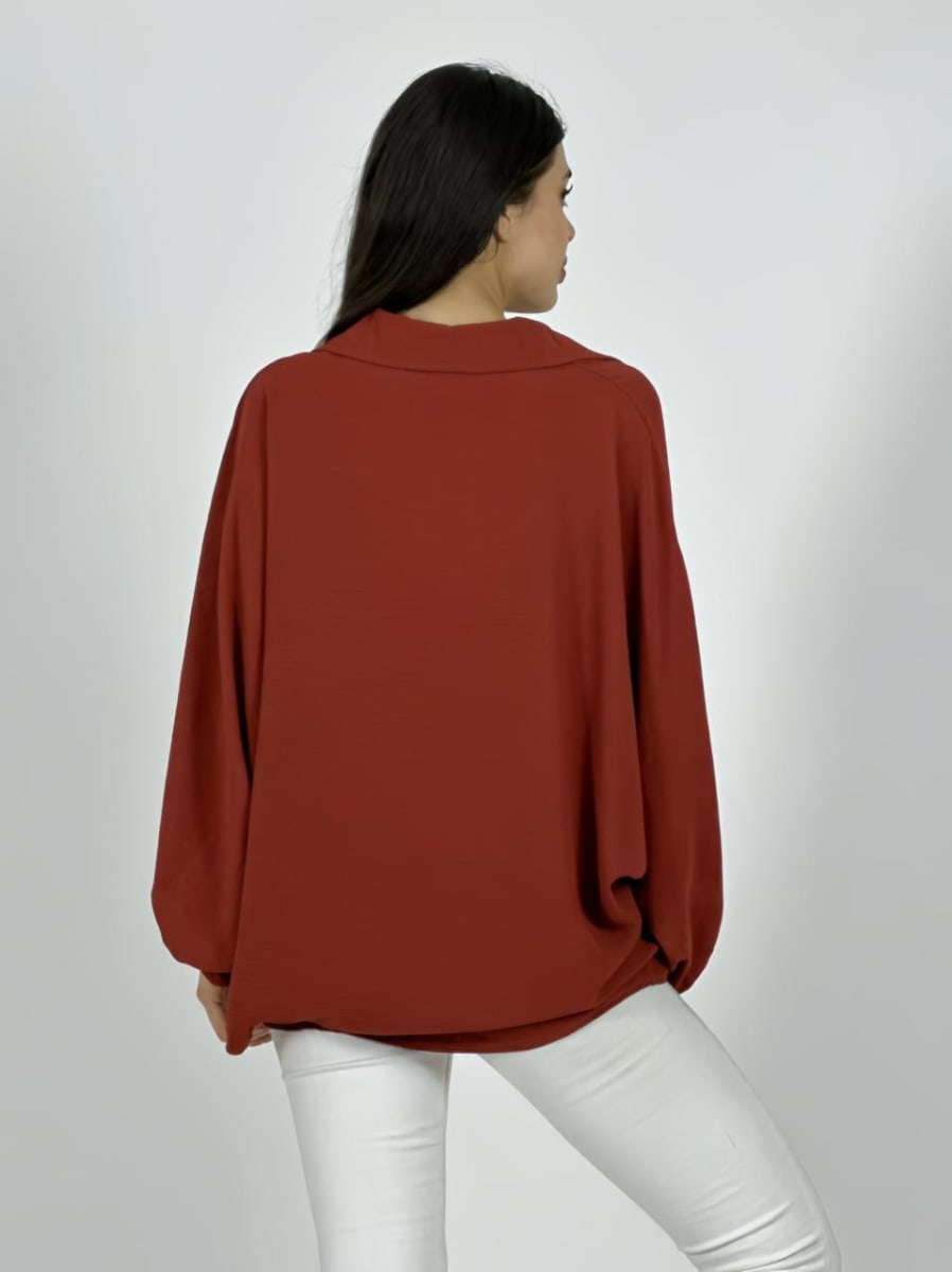 Blusa Italiana Cey Manga Globo A1-1117