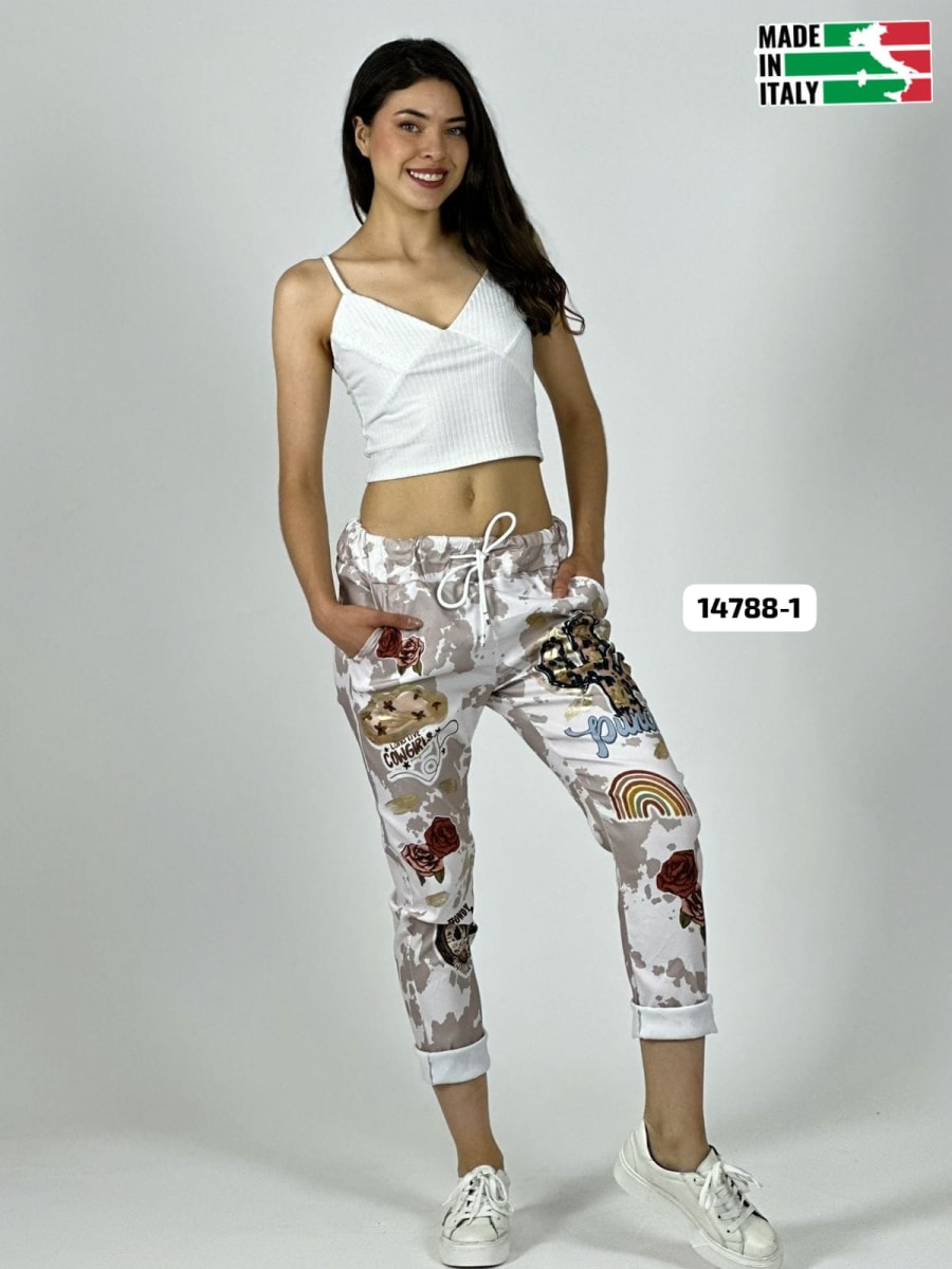 Jogger Italiano Viscosa Cactus PUNCHY A3-701