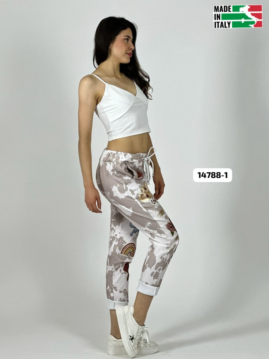 Jogger Italiano Viscosa Cactus PUNCHY A3-703