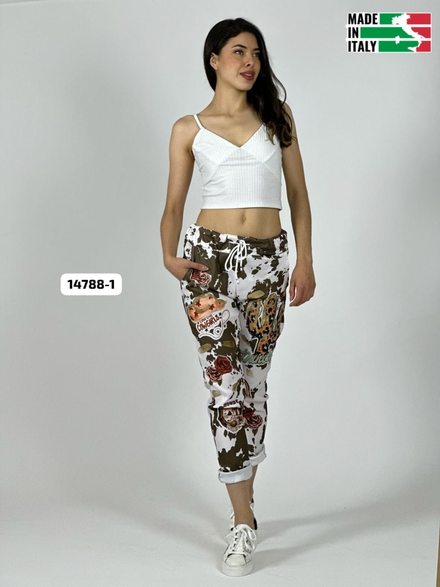 Jogger Italiano Viscosa Cactus PUNCHY A3-7010