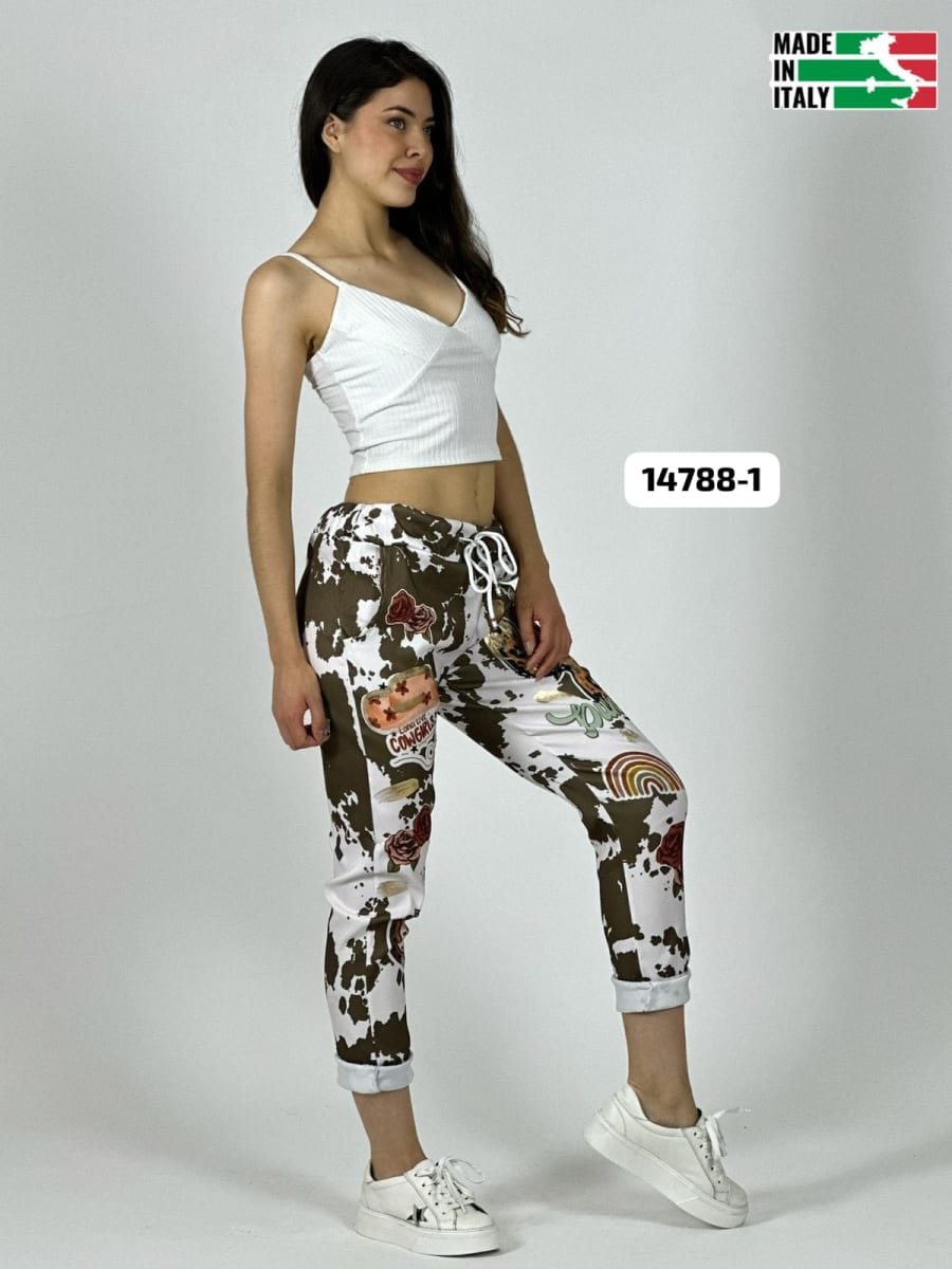 Jogger Italiano Viscosa Cactus PUNCHY A3-7011