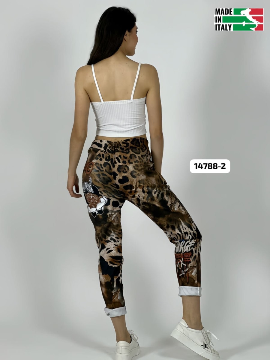 Jogger Italiano Viscosa Print MICKEY-MINNIE A3-71/746