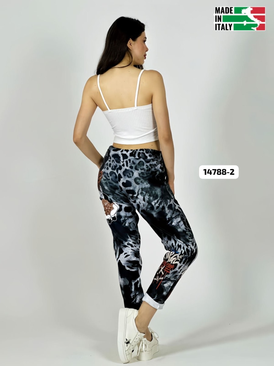 Jogger Italiano Viscosa Print MICKEY-MINNIE A3-71/7419