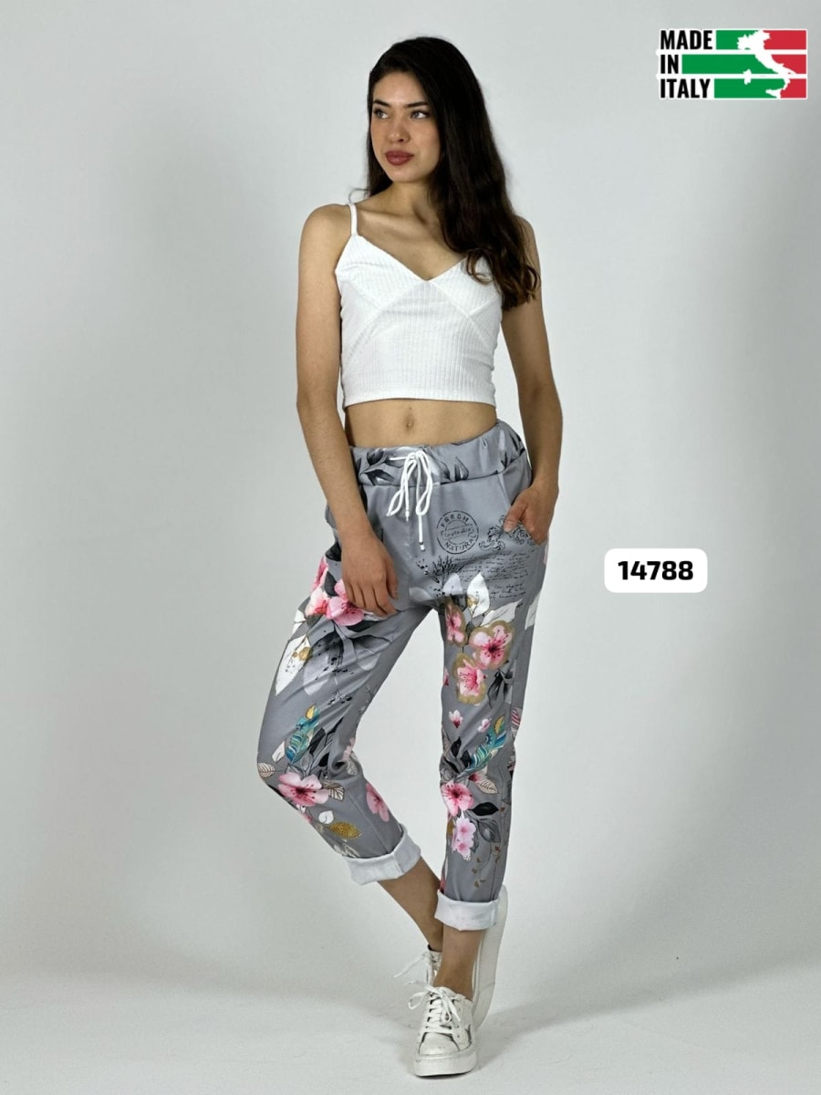 Jogger Italiano Viscosa Floral A3-68/702