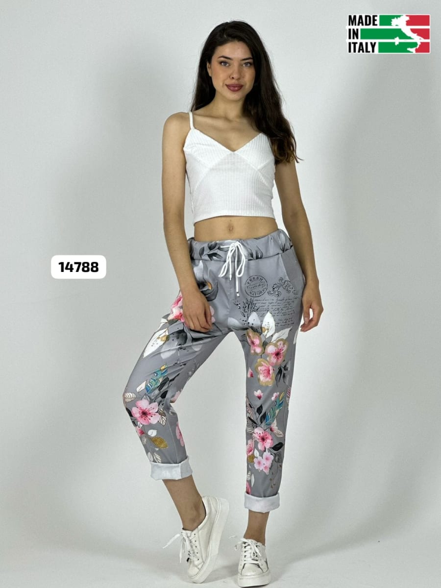 Jogger Italiano Viscosa Floral A3-68/701