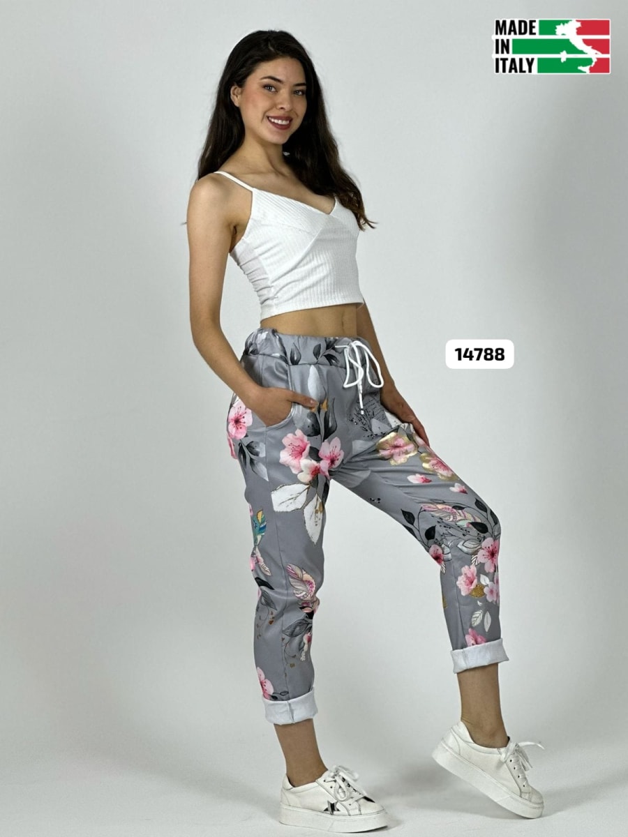 Jogger Italiano Viscosa Floral A3-68/703