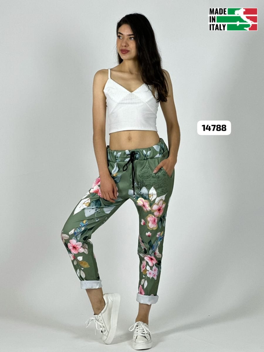 Jogger Italiano Viscosa Floral A3-68/7011