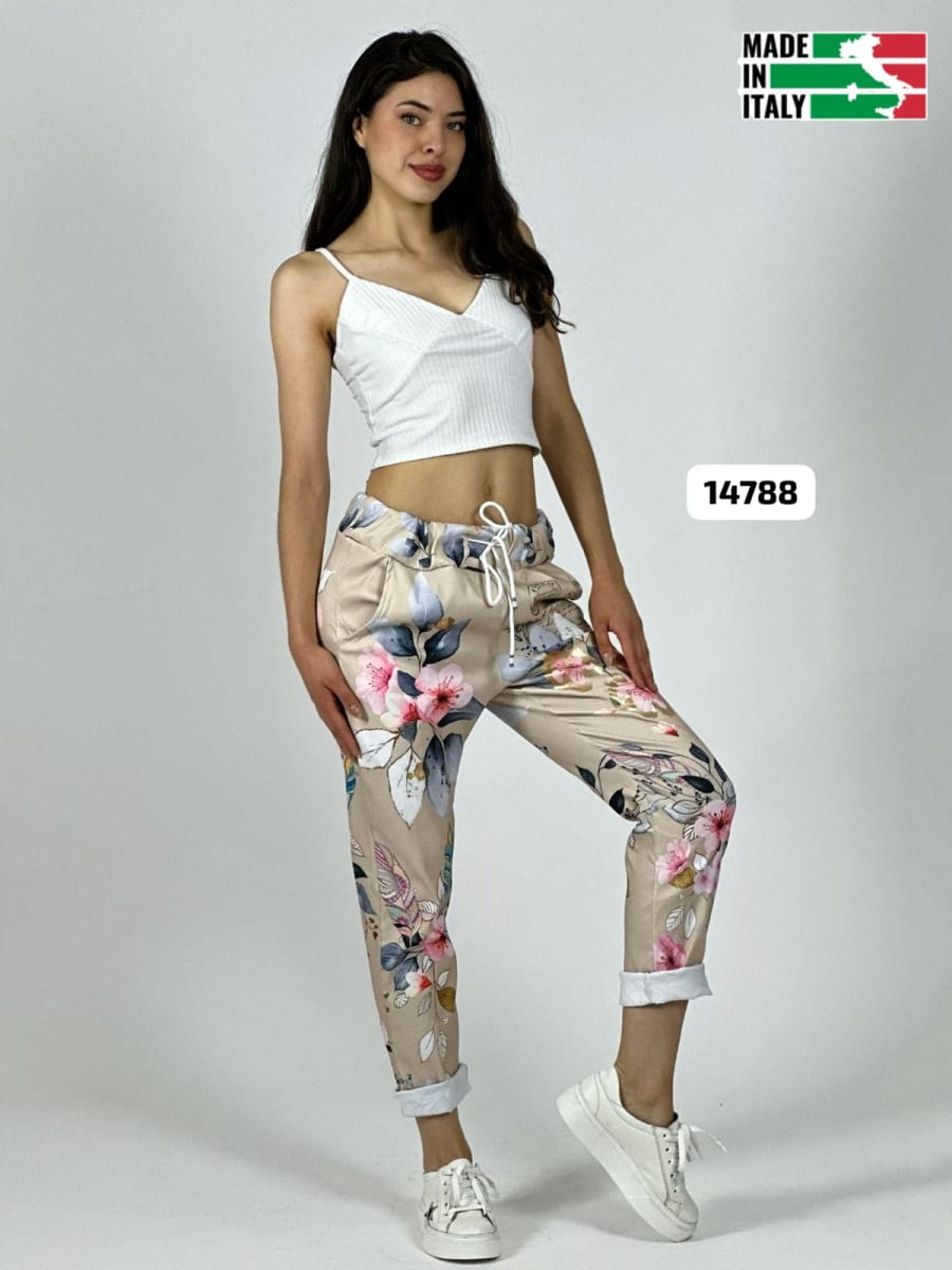 Jogger Italiano Viscosa Floral A3-68/7014