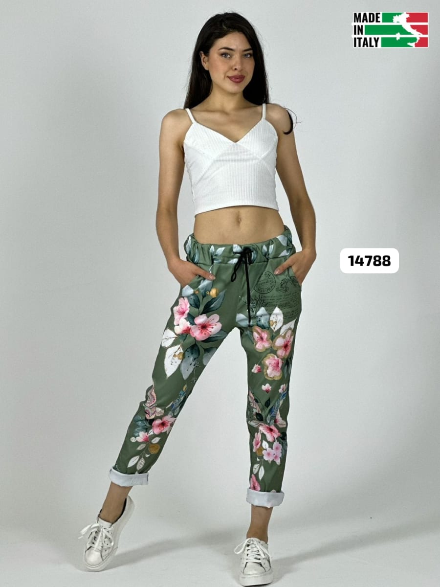 Jogger Italiano Viscosa Floral A3-68/709