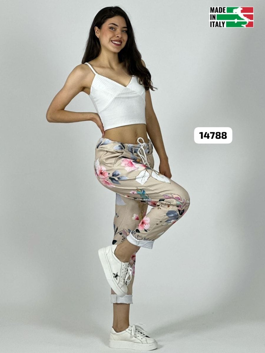Jogger Italiano Viscosa Floral A3-68/7015