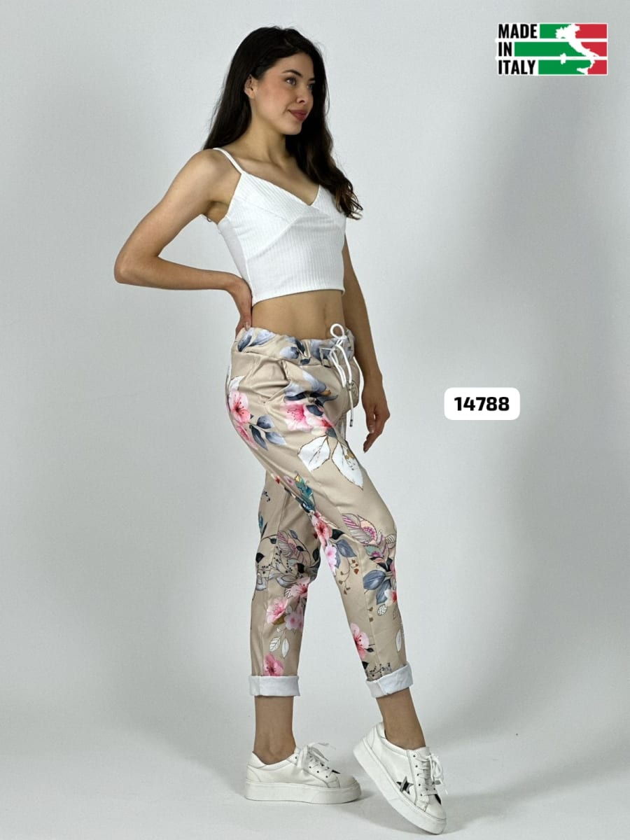 Jogger Italiano Viscosa Floral A3-68/7016