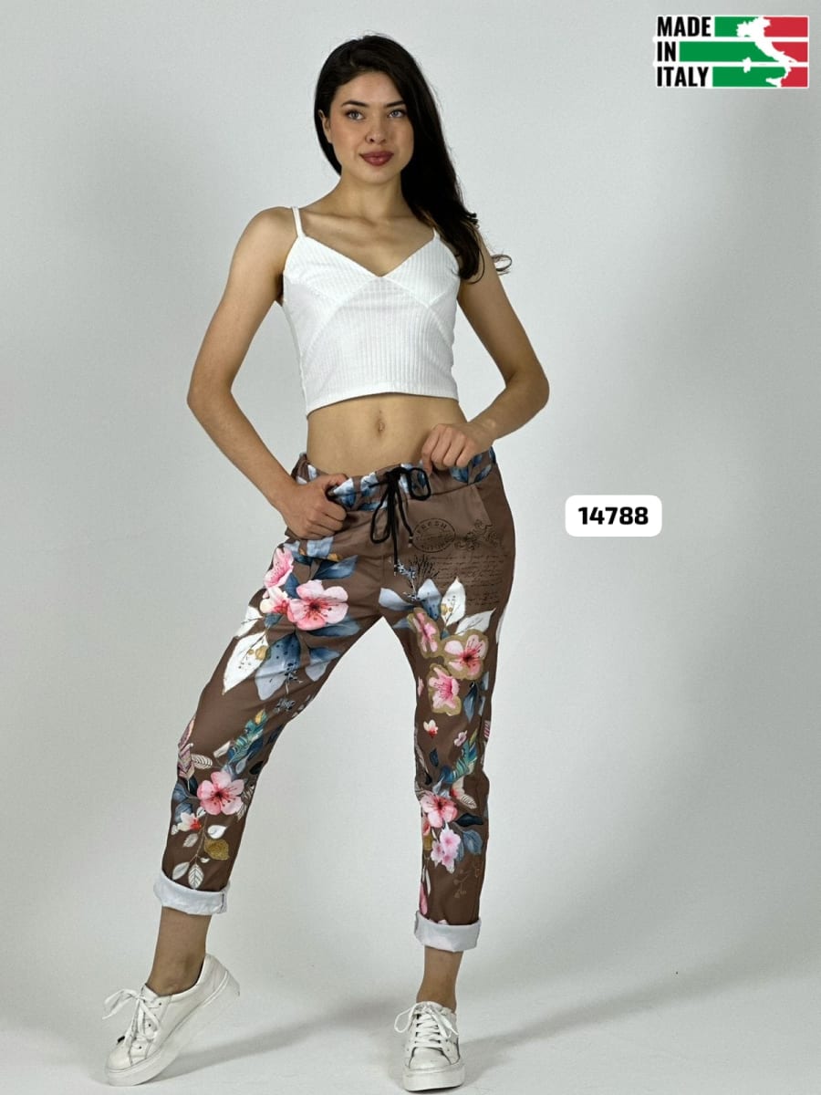 Jogger Italiano Viscosa Floral A3-68/7018