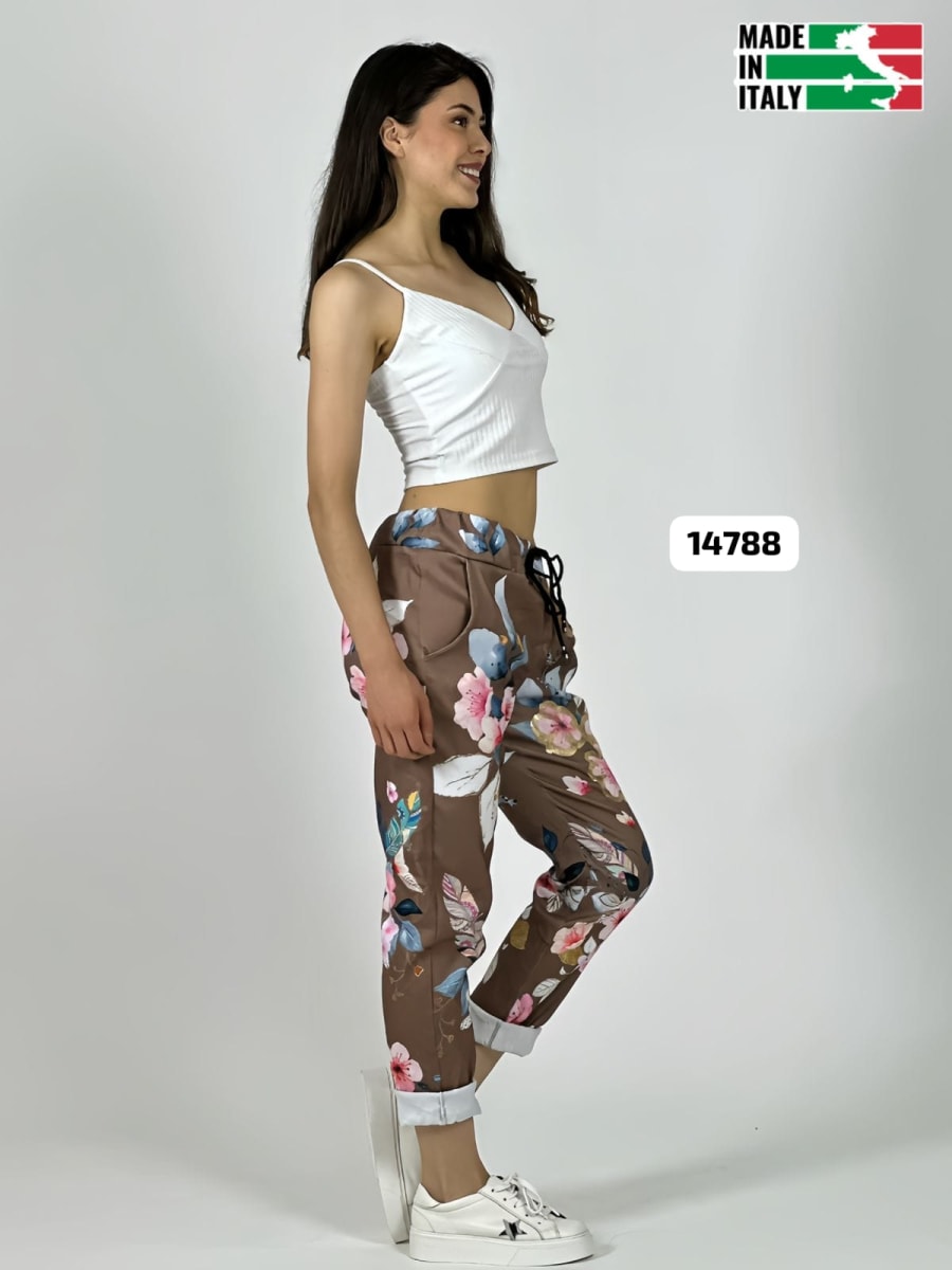 Jogger Italiano Viscosa Floral A3-68/7019