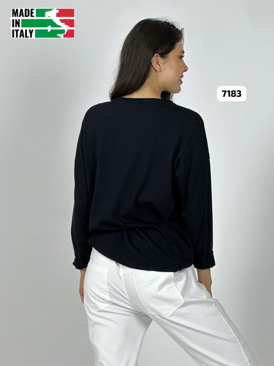 Poleron Algodon Letras Estrella Brillante A4-884