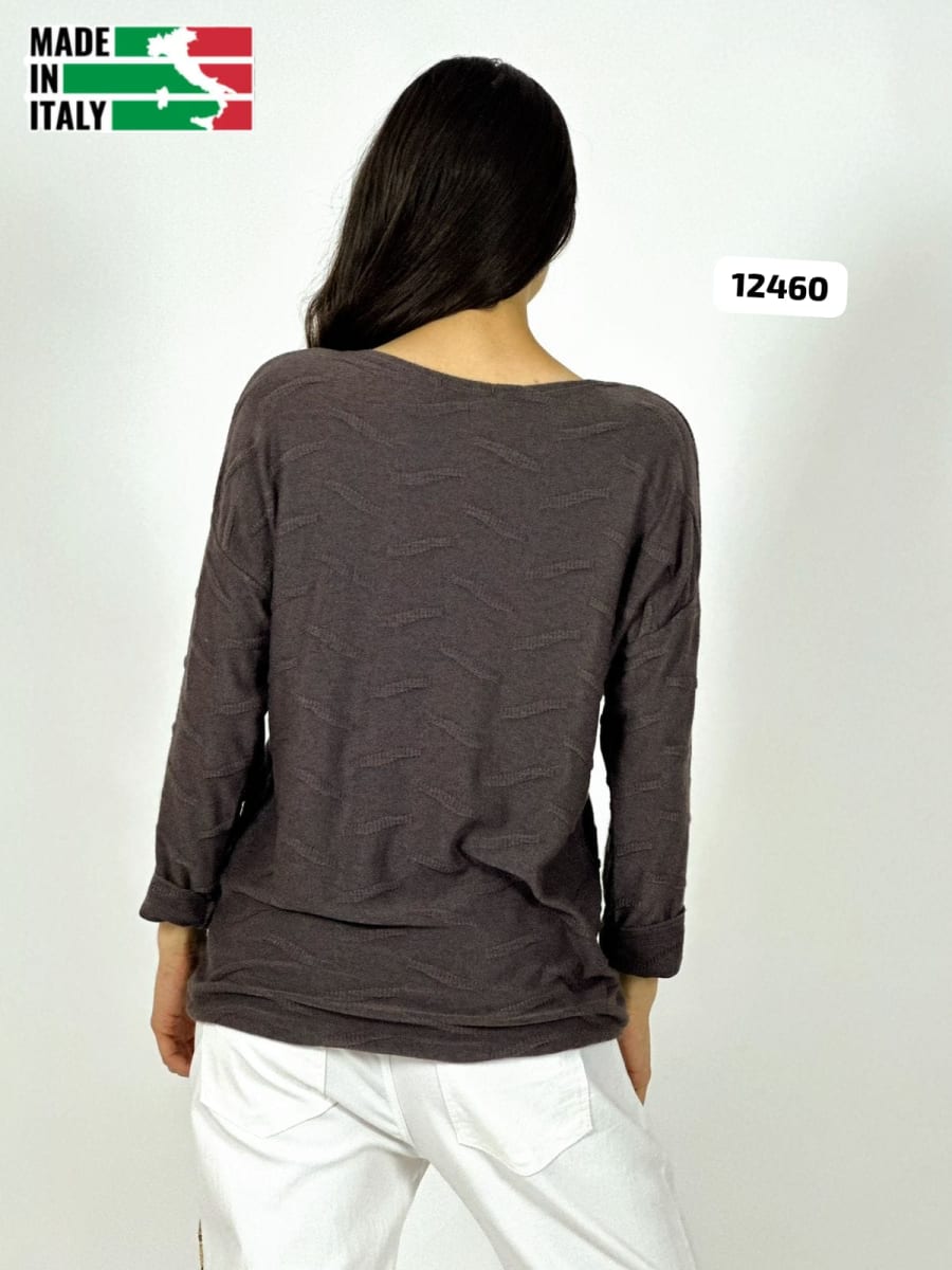 Sweater Spandex ITALIANO Relieves Manchas Brillantes Print A3-6812