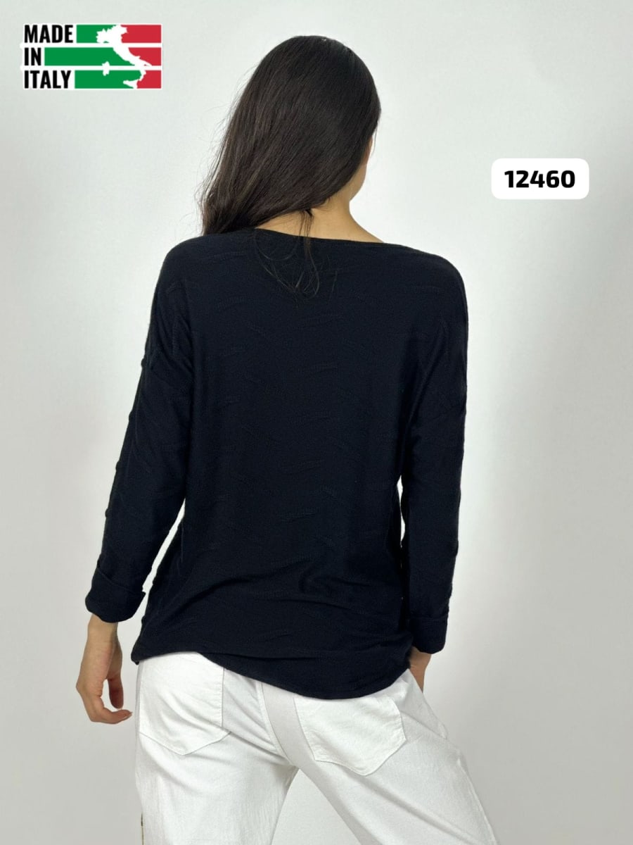 Sweater Spandex ITALIANO Relieves Manchas Brillantes Print A3-6820