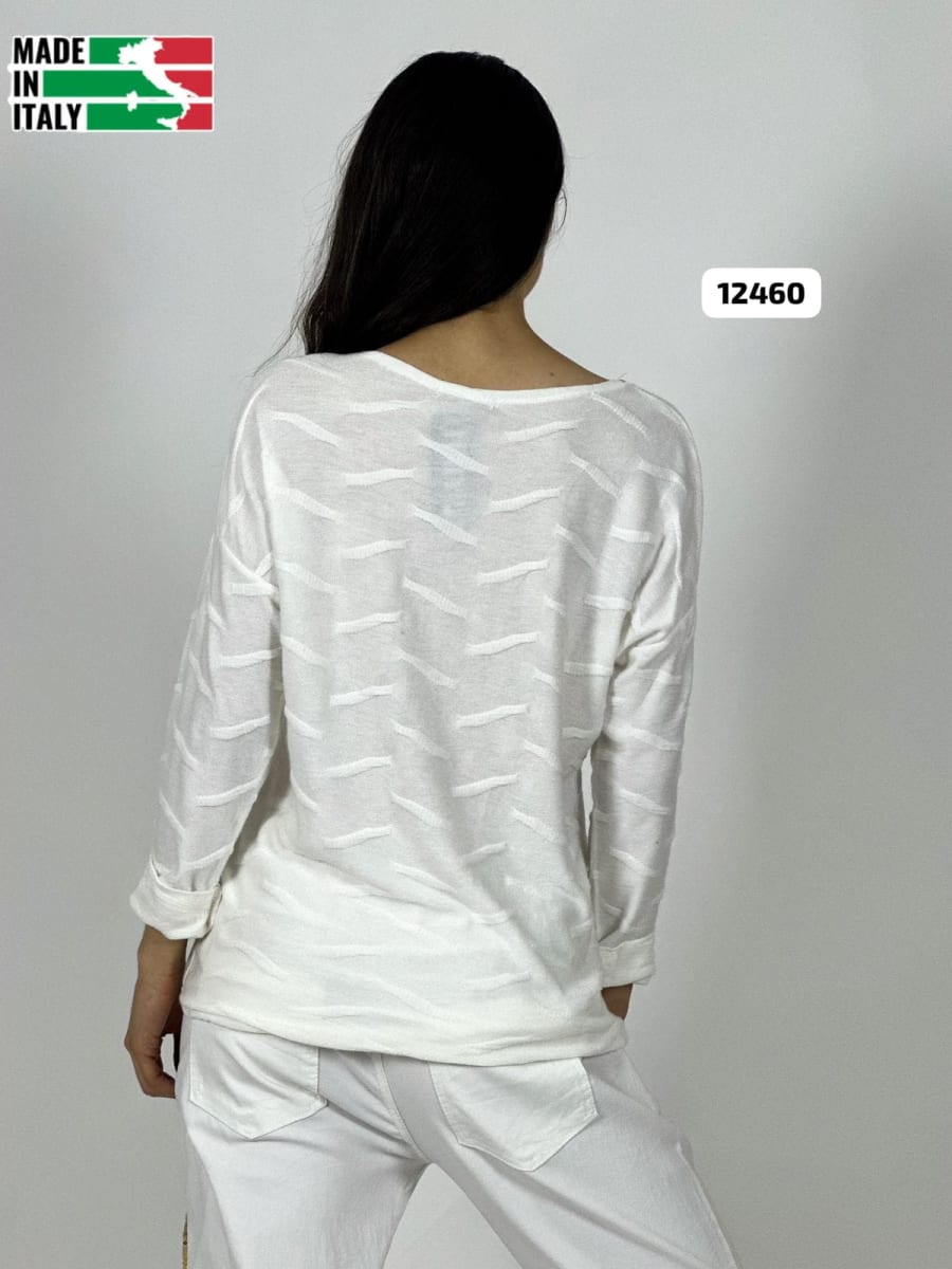 Sweater Spandex ITALIANO Relieves Manchas Brillantes Print A3-6824