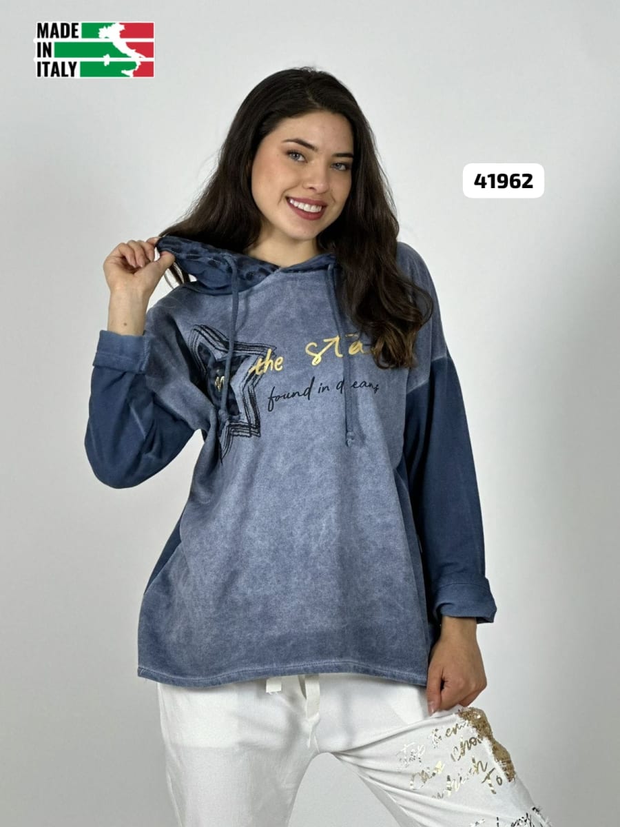 Poleron Italiano Gamuza Estrella Print A4-911