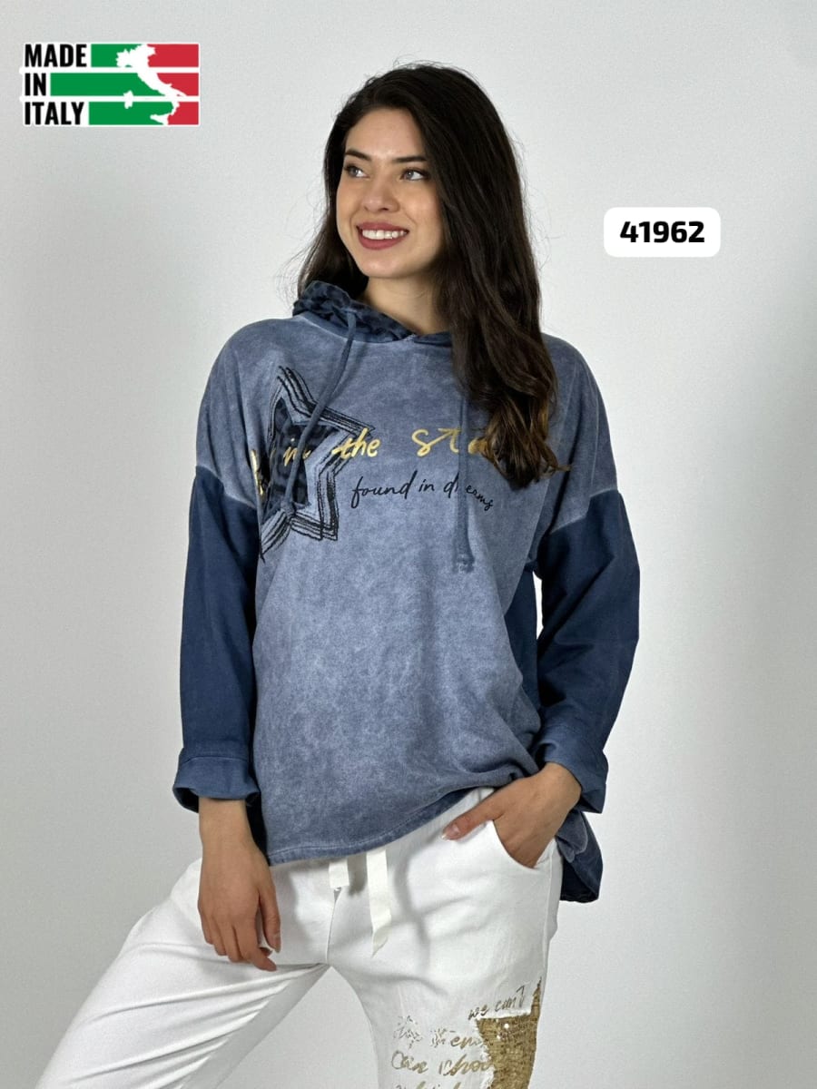 Poleron Italiano Gamuza Estrella Print A4-912