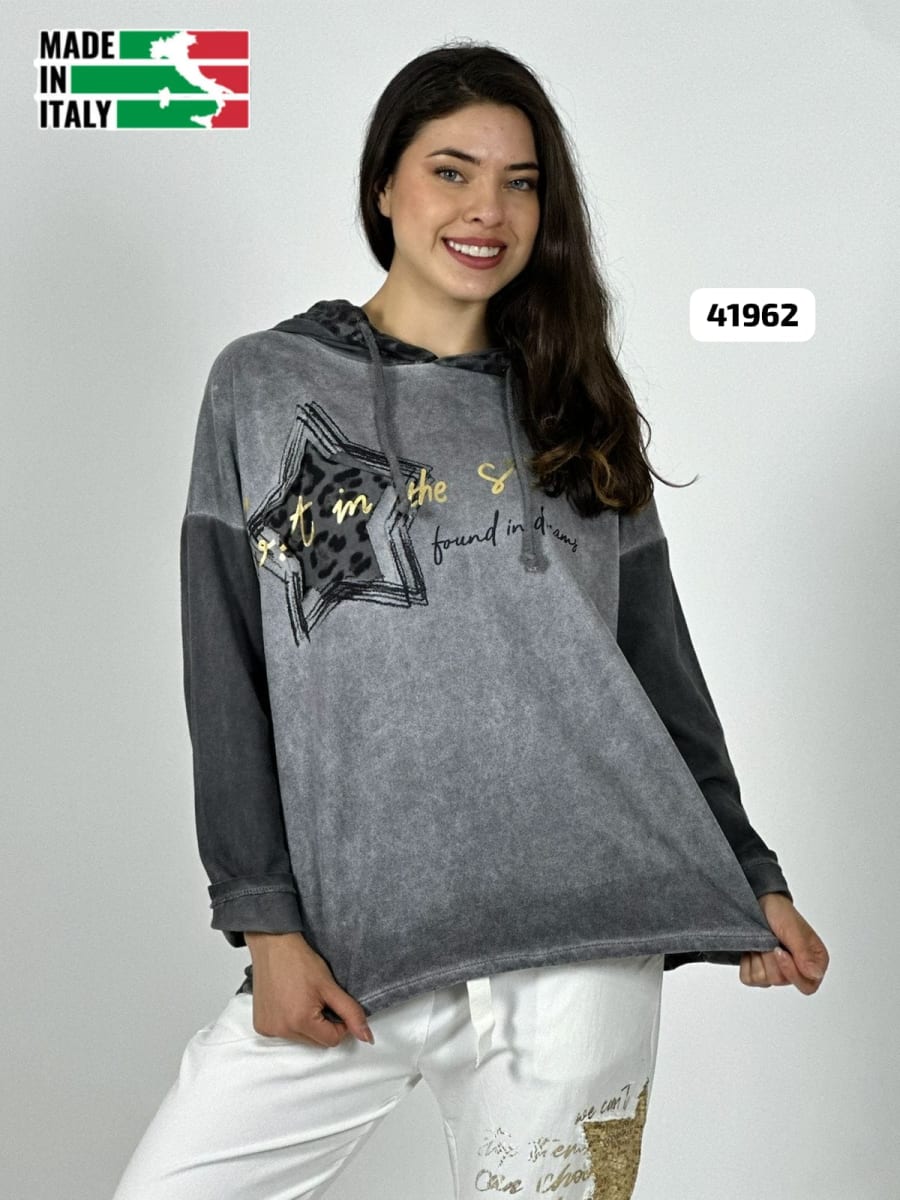 Poleron Italiano Gamuza Estrella Print A4-916