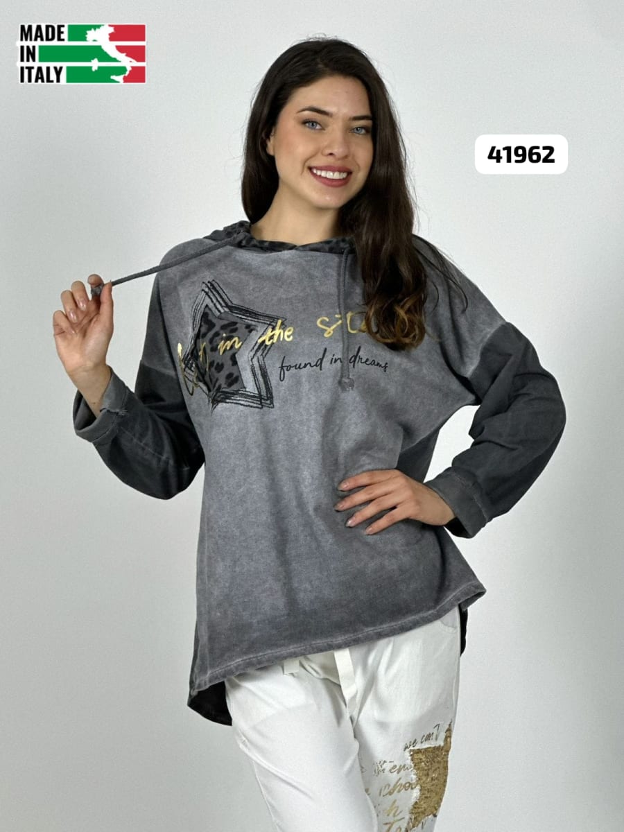 Poleron Italiano Gamuza Estrella Print A4-914