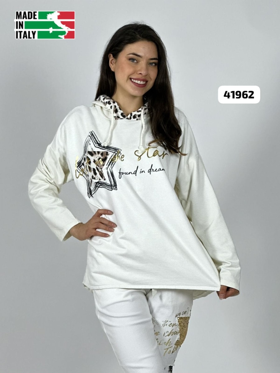 Poleron Italiano Gamuza Estrella Print A4-918