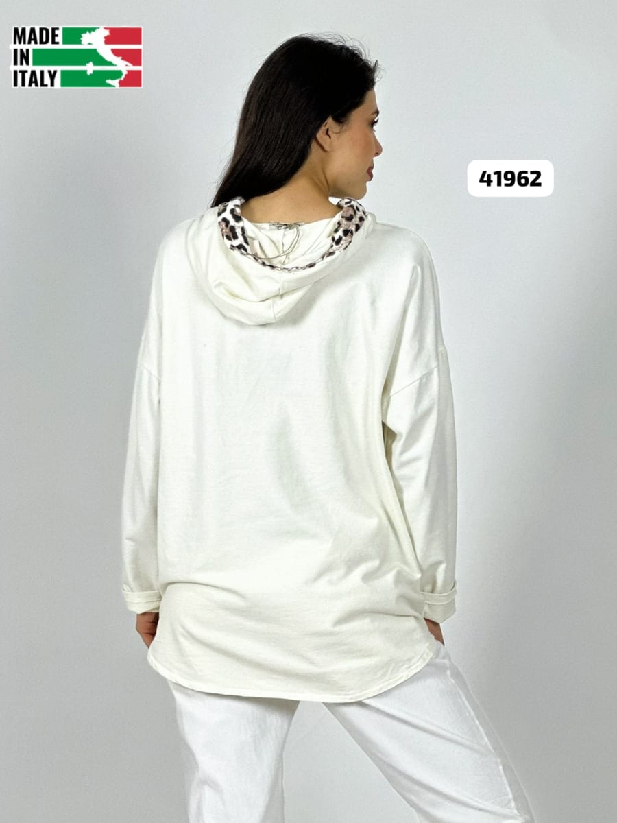 Poleron Italiano Gamuza Estrella Print A4-9111