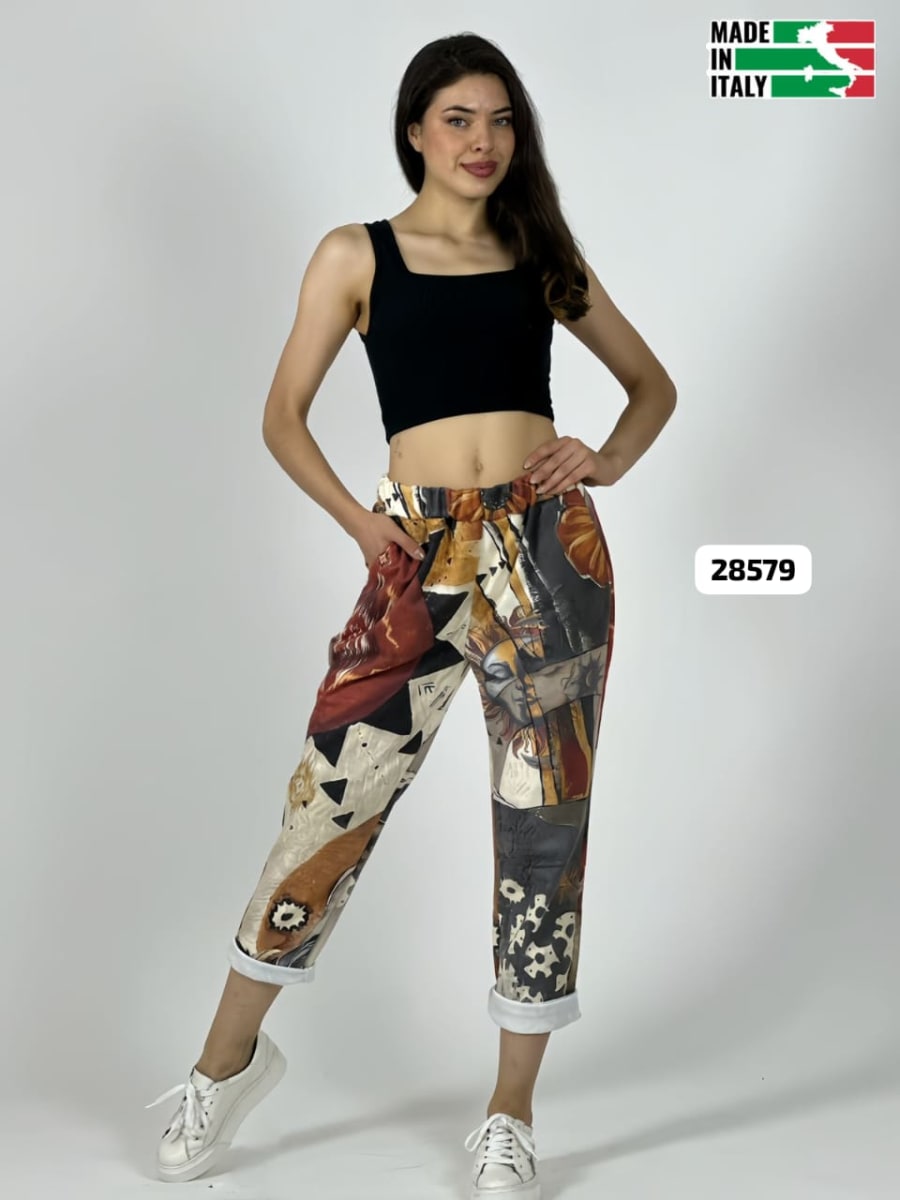 Jogger Italiano Gamuza Sol Abstracto A1-531