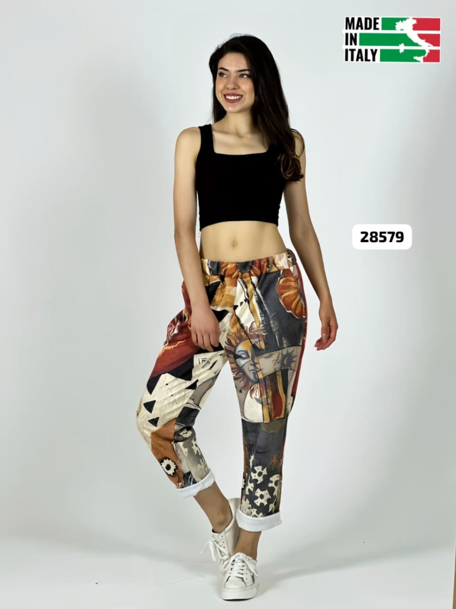 Jogger Italiano Gamuza Sol Abstracto A1-532