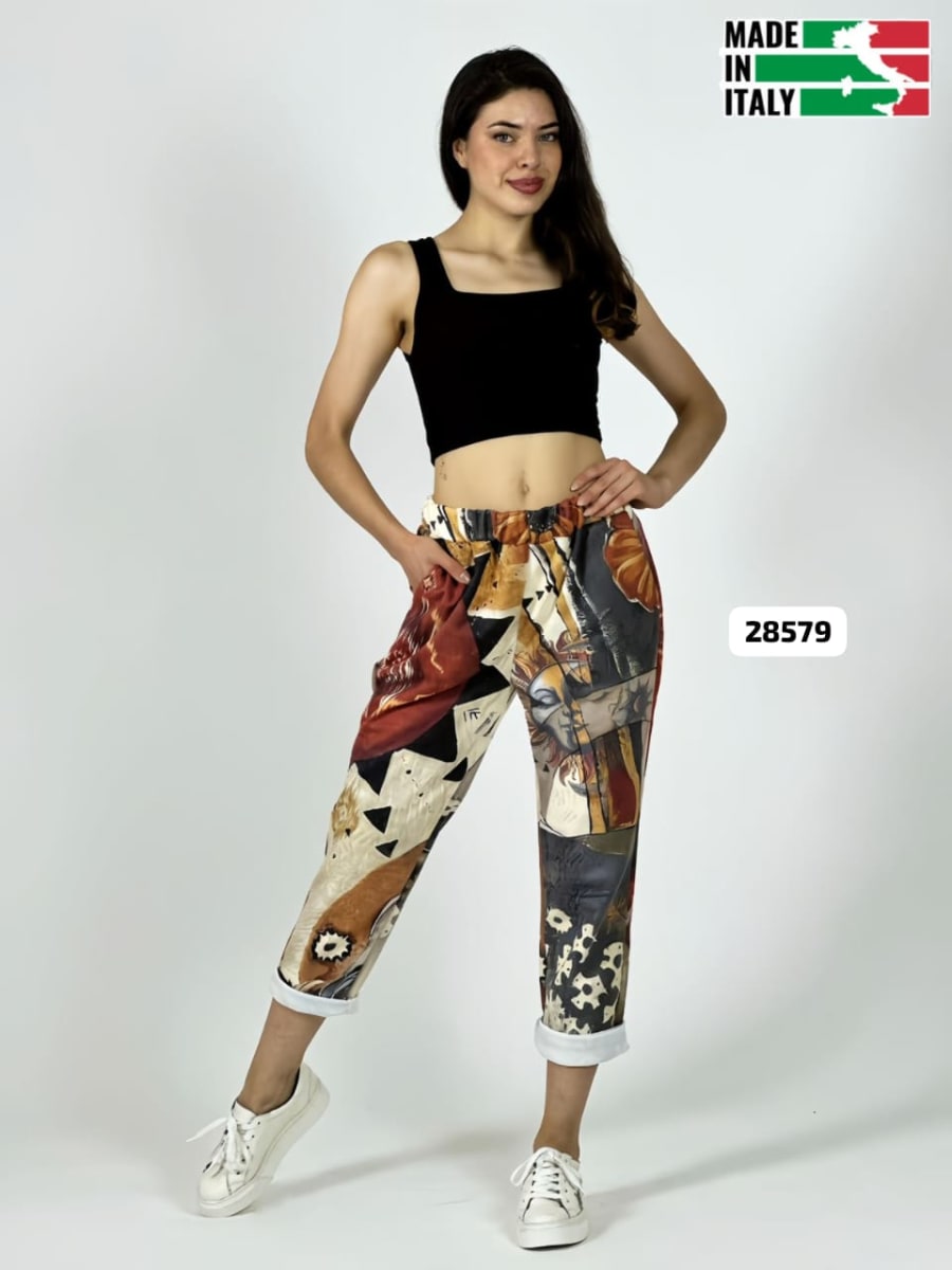 Jogger Italiano Gamuza Sol Abstracto A1-534