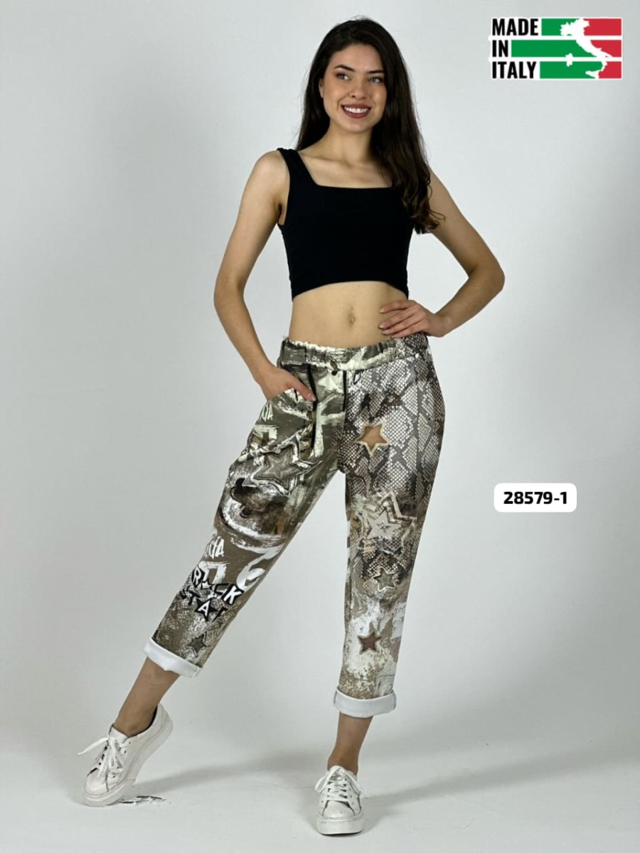 Jogger Italiano Gamuza Estrellas ROCK STAR A4-901