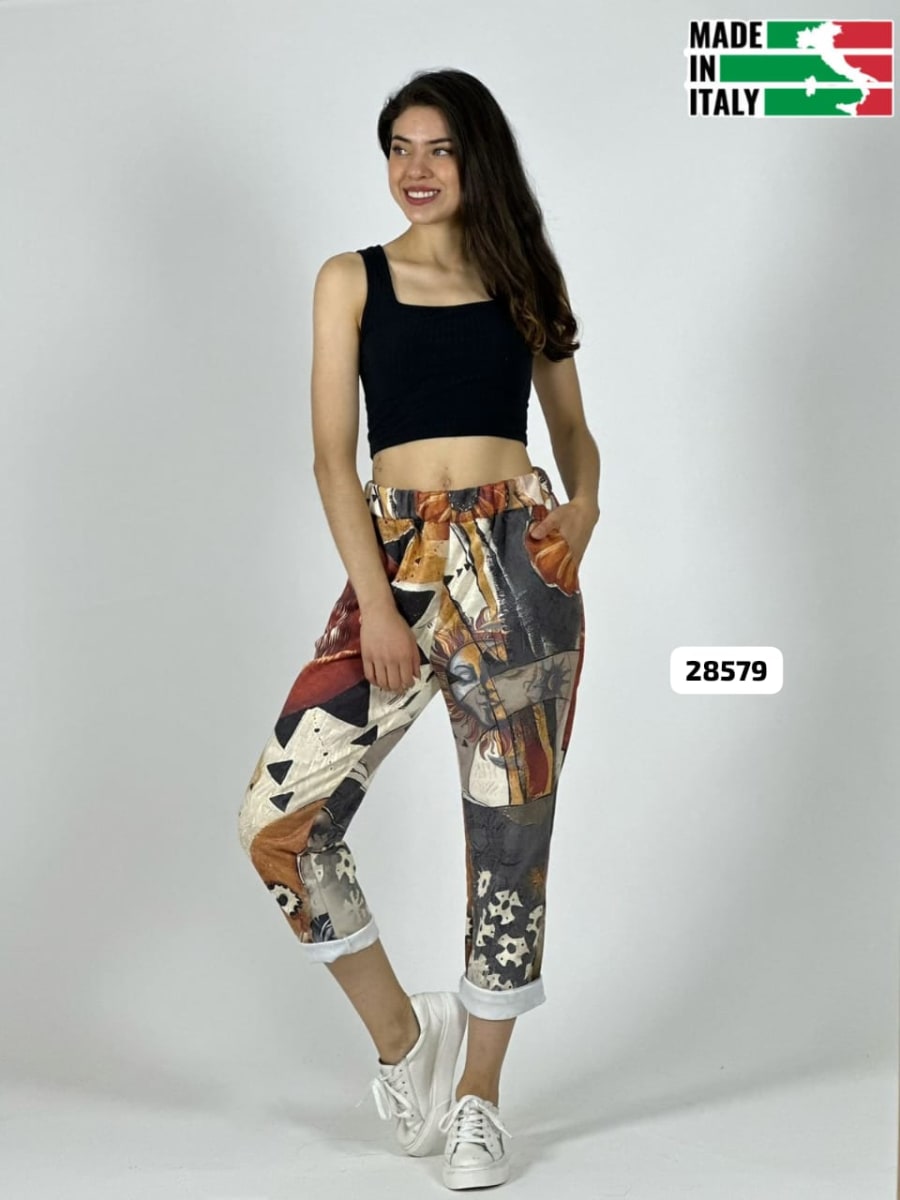 Jogger Italiano Gamuza Sol Abstracto A1-535