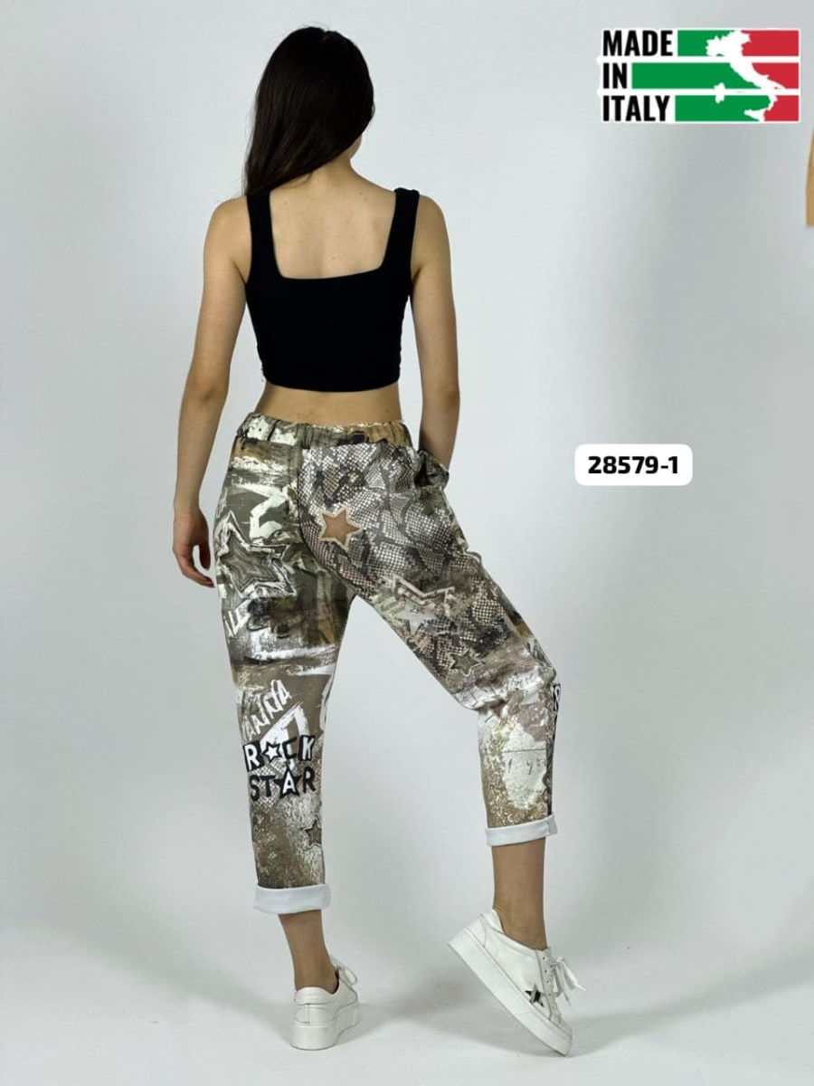 Jogger Italiano Gamuza Estrellas ROCK STAR A4-903