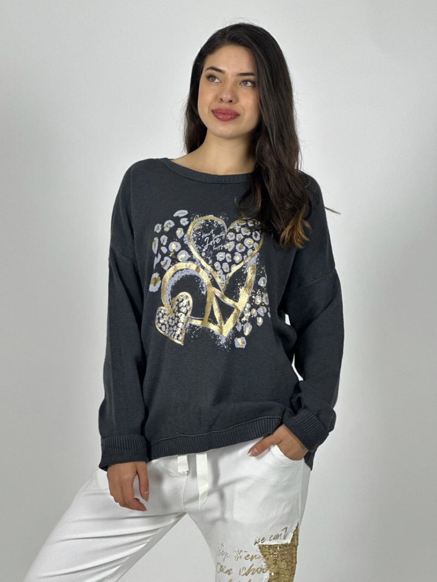 Poleron Italiano Triple Corazon Print PAZ And LOVE5