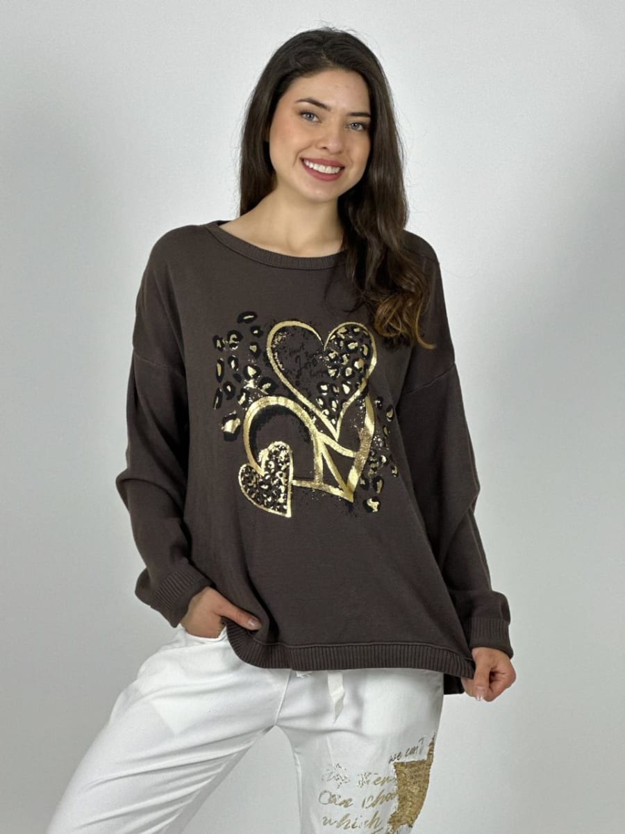 Poleron Italiano Triple Corazon Print PAZ And LOVE16