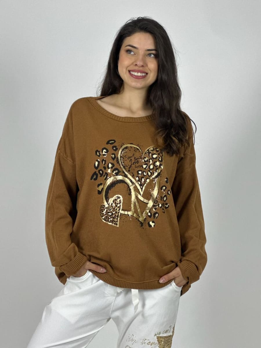 Poleron Italiano Triple Corazon Print PAZ And LOVE8