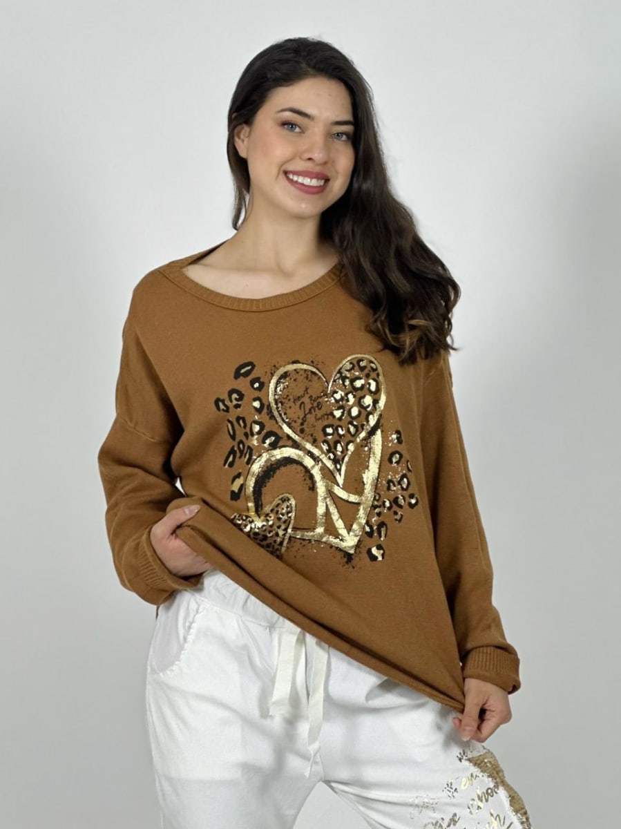 Poleron Italiano Triple Corazon Print PAZ And LOVE7