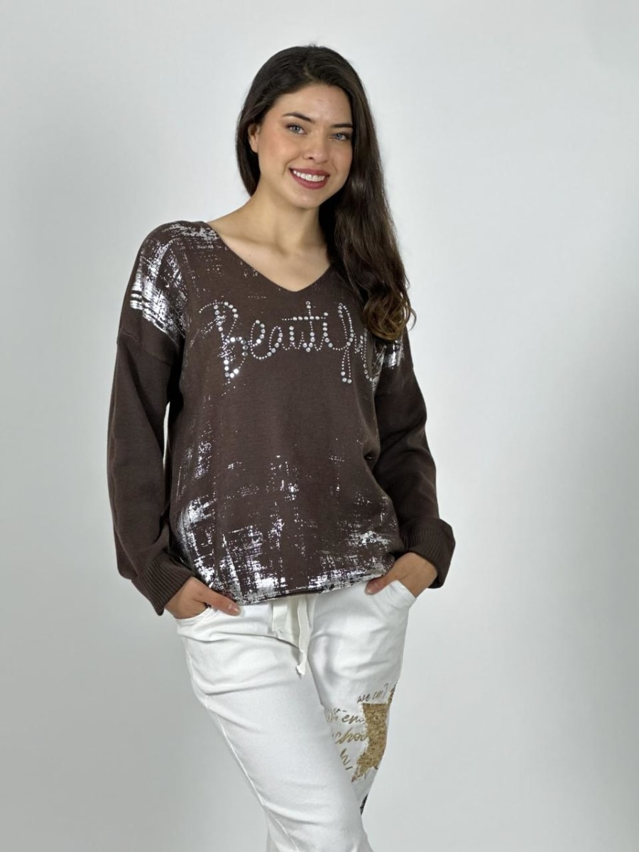 Sweater Spandex Italiano BEAUTIFUL Brillante A3-8111