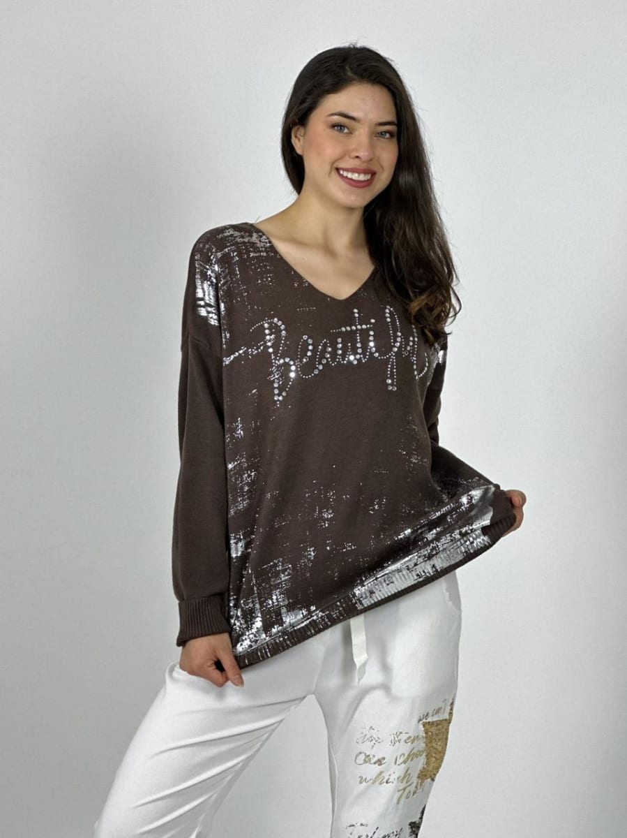Sweater Spandex Italiano BEAUTIFUL Brillante A3-8112